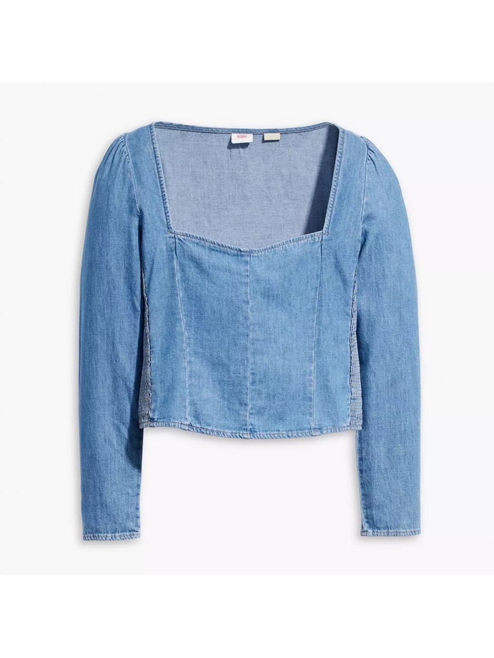 Levi’s Denim Ophelia Corset Blouse Top Size M - Picture 3 of 13